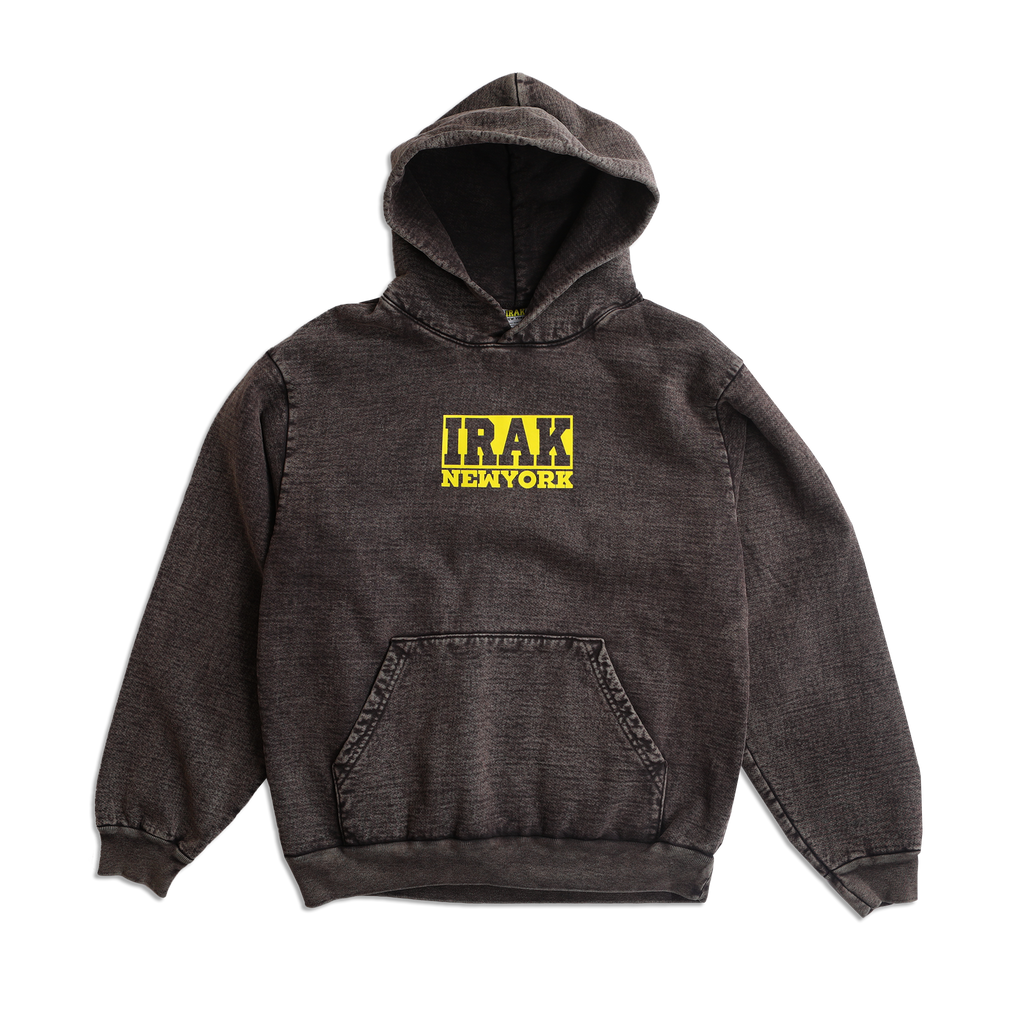 【アイラック】 IRAK Logos Pullover Hoodie IRAK NY | Logos Hoodie - LIMESTONE MINERAL WASH