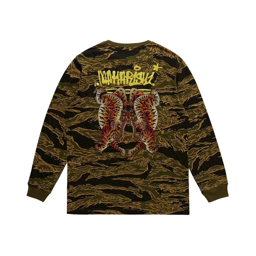 MAHARISHI×IRAK HEART OF TIGERS L/S Tee | hartwellspremium.com